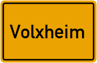 Ortsschild von Gemeinde Volxheim in Rheinland-Pfalz