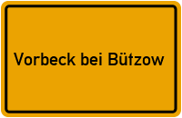 City Sign Vorbeck bei Bützow