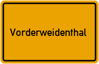 City Sign Vorderweidenthal