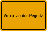 City Sign Vorra, an der Pegnitz