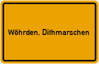 Ortsschild von Gemeinde Wöhrden, Dithmarschen in Schleswig-Holstein