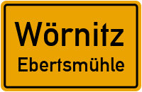 Straßen in Wörnitz Ebertsmühle