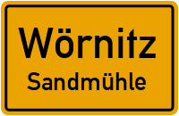 Straßen in Wörnitz Sandmühle