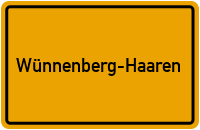 Ortsschild Wünnenberg-Haaren