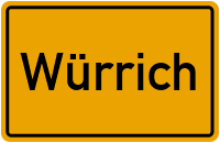Ortsschild von Gemeinde Würrich in Rheinland-Pfalz