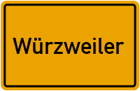 Ortsschild von Gemeinde Würzweiler in Rheinland-Pfalz