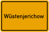 Ortsschild von Gemeinde Wüstenjerichow in Sachsen-Anhalt