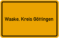 City Sign Waake, Kreis Göttingen