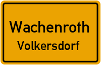 Straßen in Wachenroth Volkersdorf