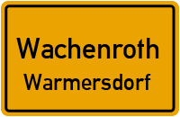 Straßen in Wachenroth Warmersdorf
