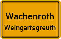 Straßen in Wachenroth Weingartsgreuth
