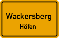 Dorfstraße in WackersbergHöfen