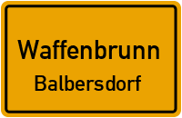 Straßenverzeichnis Waffenbrunn Balbersdorf