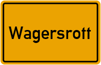 Ortsschild von Gemeinde Wagersrott in Schleswig-Holstein