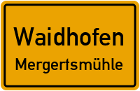 Straßenverzeichnis Waidhofen Mergertsmühle