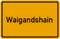 Ortsschild von Gemeinde Waigandshain in Rheinland-Pfalz
