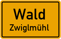 Straßen in Wald Zwiglmühl