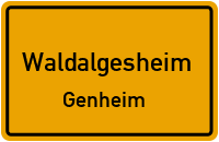Straßenverzeichnis Waldalgesheim Genheim