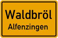 Straßen in Waldbröl Alfenzingen