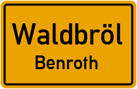 Straßen in Waldbröl Benroth