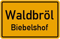 Straßenverzeichnis Waldbröl Biebelshof