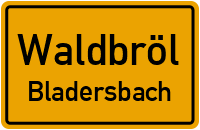 Straßenverzeichnis Waldbröl Bladersbach