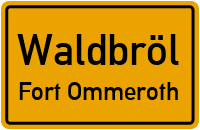 Straßen in Waldbröl Fort Ommeroth