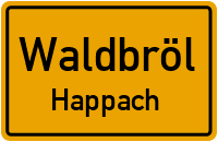 Straßenverzeichnis Waldbröl Happach
