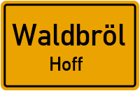 Straßenverzeichnis Waldbröl Hoff