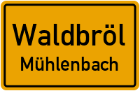 Straßen in Waldbröl Mühlenbach