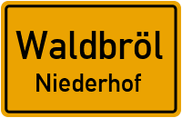 Straßenverzeichnis Waldbröl Niederhof