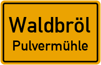 Straßen in Waldbröl Pulvermühle