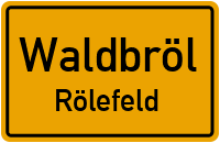 Straßen in Waldbröl Rölefeld