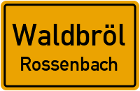 Straßenverzeichnis Waldbröl Rossenbach