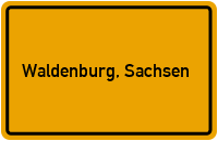 City Sign Waldenburg, Sachsen