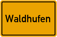 Ortsschild von Gemeinde Waldhufen in Sachsen
