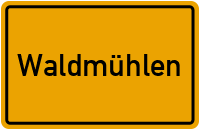 Ortsschild von Gemeinde Waldmühlen in Rheinland-Pfalz