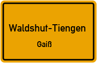 Straßenverzeichnis Waldshut-Tiengen Gaiß