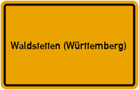 City Sign Waldstetten (Württemberg)