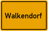Ortsschild von Walkendorf in Mecklenburg-Vorpommern