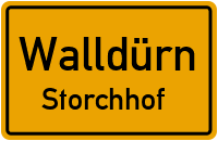 Ortsschild Walldürn / Storchhof
