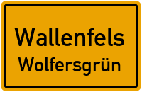 Straßen in Wallenfels Wolfersgrün