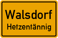 Straßenverzeichnis Walsdorf Hetzentännig