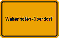 Ortsschild Waltenhofen-Oberdorf