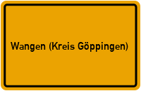 City Sign Wangen (Kreis Göppingen)
