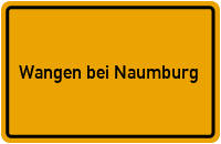 City Sign Wangen bei Naumburg