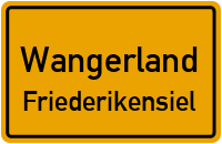 Straßenverzeichnis Wangerland Friederikensiel