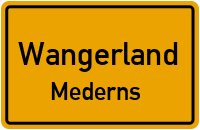 Straßenverzeichnis Wangerland Mederns