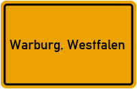 City Sign Warburg, Westfalen