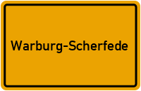 Ortsschild Warburg-Scherfede